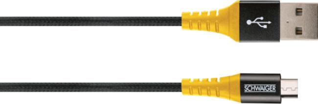 Produktbild Schwaiger WKUM10 511 USB Kabel 1,2 m 2.0 USB A Micro-USB B Schwarz (1.20 m, USB 2.0)