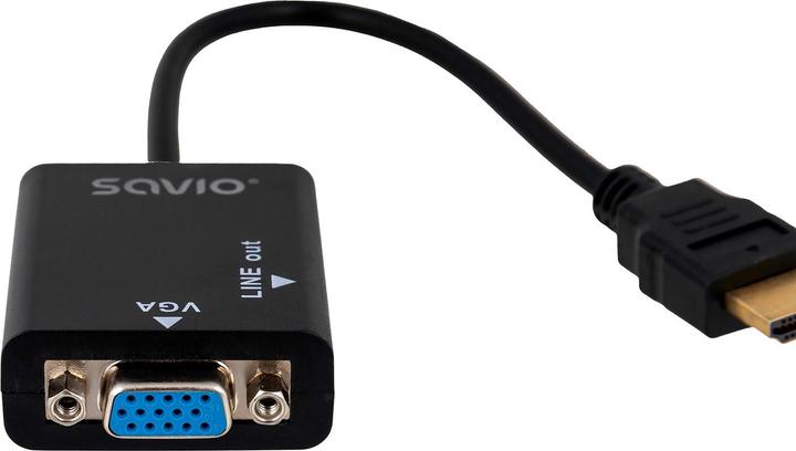 Produktbild Savio CL-23 Videokabel-Adapter VGA (D-Sub) HDMI Typ A (Standard) (VGA, HDMI, 50 cm)