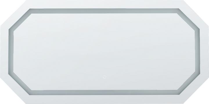 Produktbild Beliani Badspiegel mit LED-Beleuchtung achteckig 120 x 60 cm LOCMARIAQUER (120 x 60 cm)