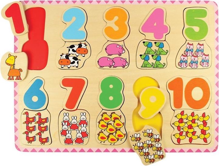 Actual product image Bigjigs Toys Numbers and Colors Matching Puzzle