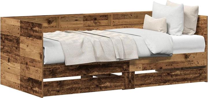 Produktbild VidaXL Bettcouch mit Schublade Altholz Teilenholz 75 x 190 cm Langlebig (90 x 190 cm)