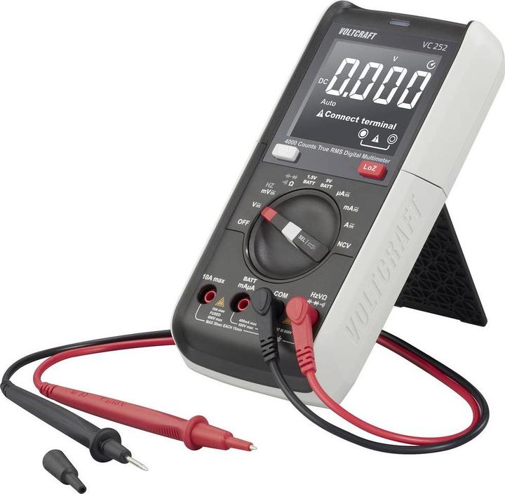 Actual product image Voltcraft VC252 Hand-held multimeter calibrated (ISO) digital CAT III 600 V display (CAT III 600V)