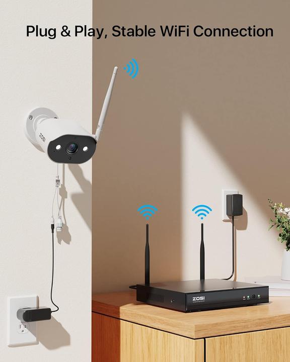 Image du produit Zosi 2K WLAN Überwachungskamera-Set mit NVR