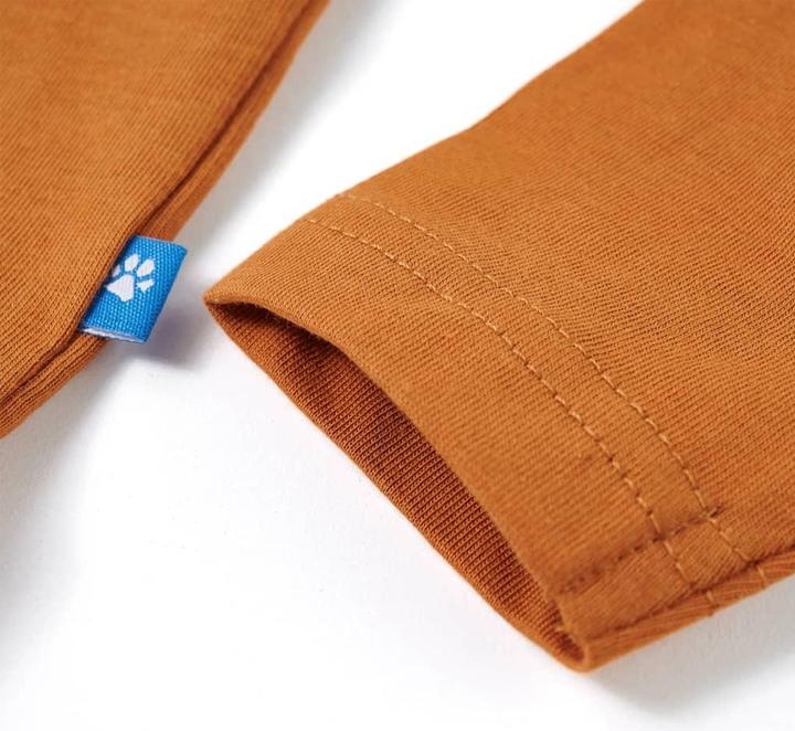 Immagine prodotto VidaXL Camicia da bambino a maniche lunghe ocra scuro 140,Materiale: 100 (140)