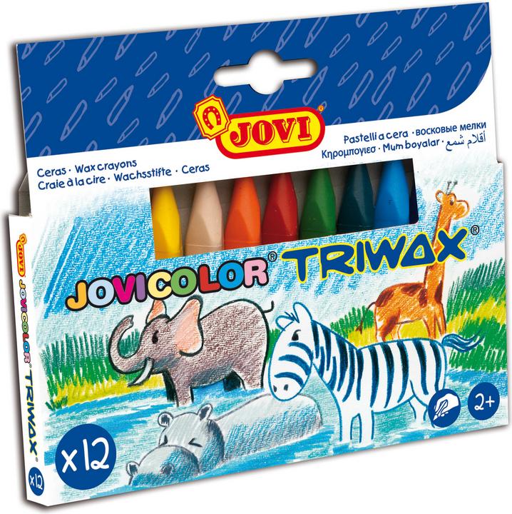 Produktbild Jovi Jumbo Easy Grip Wachsmalstifte farbsortiert, 12 St. (12 Farben, 1 x)