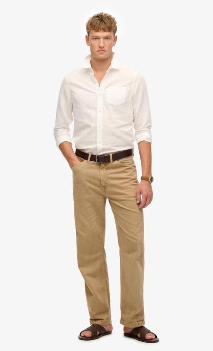 Immagine prodotto Superdry Baumwoll-Leinenhemd mit langen Ärmeln (XXL)