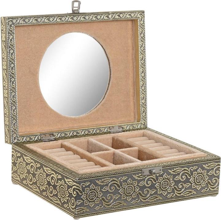 Esprit Box-Schmuckkästchen Home Weiss Champagner Holz Aluminium 22,5 x 17,5 x 7,6 cm