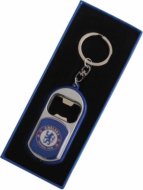 Chelsea FC Flaschenöffner Schlüsselanhänger mit Taschenlampe