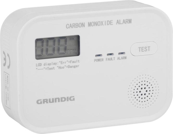 Produktbild Grundig Kohlenmonoxid-Melder mit LCD-Display, 3er-Set