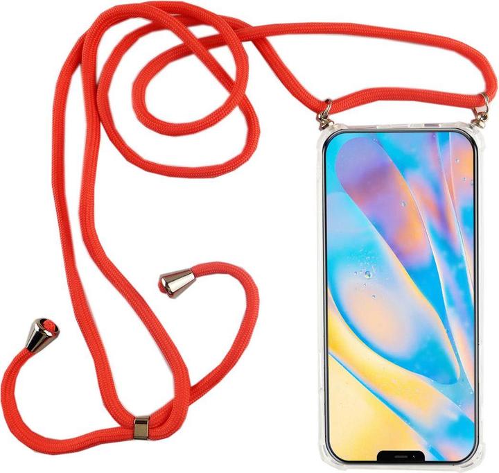König Design Apple iPhone 12 mini Mobile Phone Chain Case with Strap Case to hang around Cord Pink New