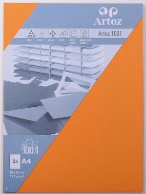 Produktbild Artoz 1001 Karten orange (A4, 220 g/m², 5 x)