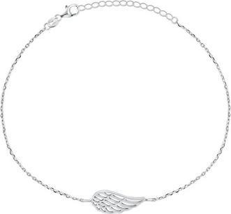Brilio Silver - Delicate silver angel wing bracelet BRC129W