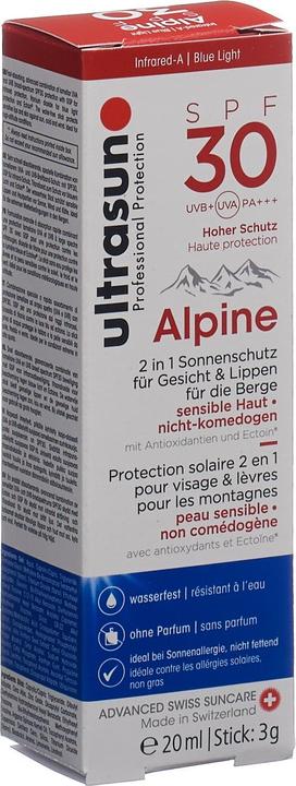 Immagine prodotto Ultrasun Alpine (Stick solare, Crema solare viso, SPF 30, 20 ml, 40 g)