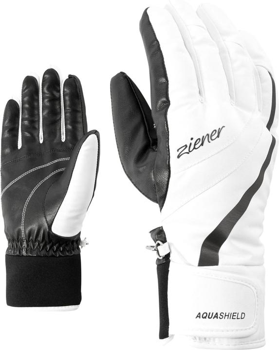 Ziener Alpine Damen Ski Handschuhe KITTY weiss - 7 (7)