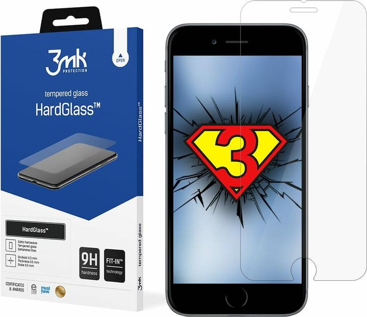 Image du produit 3MK iPhone 7 / 8 / SE2022 HardGlass 0.33mm (1 pièce(s), Apple iPhone 7)