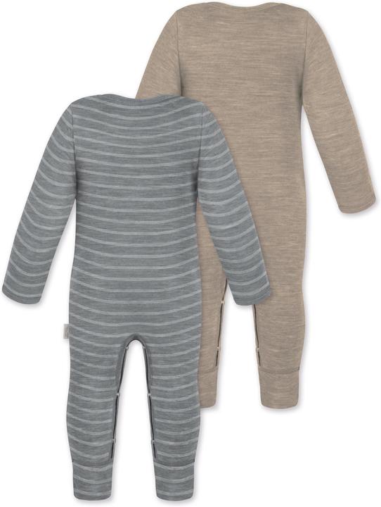 Actual product image Normani 2-pack baby merino romper "Tangoio" - 9595 (62)