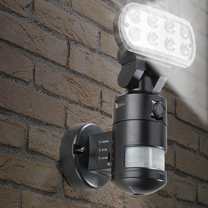 Image du produit VisorTech Caméra de surveillance avec projecteur LED et détecteur de mouvement (640 x 480 pixels)