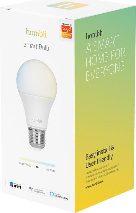 Image du produit Hombli Smart Bulb CCT (E27, 9 W, 800 lm, 1 x, F)