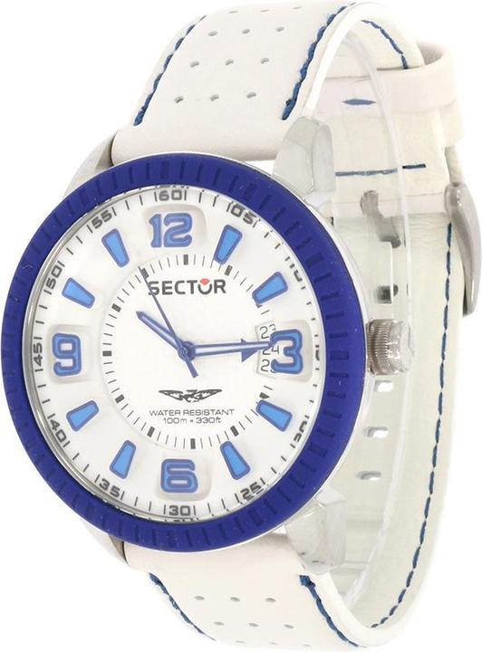 Sector 400 3h 44mm White Dial White Strap (Analoguhr, 44 mm)