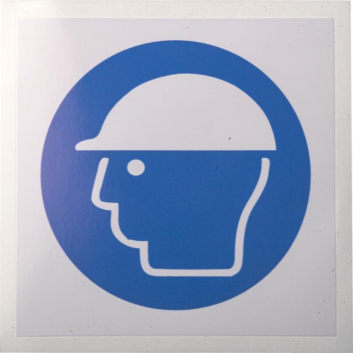 Produktbild Rs Pro Gebotszeichen mit Piktogramm: Kopfschutz, Vinyl selbstklebend, B 100mm, H 100 mm