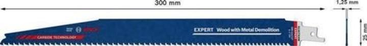 Produktbild Bosch Professional Zubehör EXPERT ‘Wood with Metal Demolition’ S 1267 XHM Säbelsägeblatt, 1 Stück