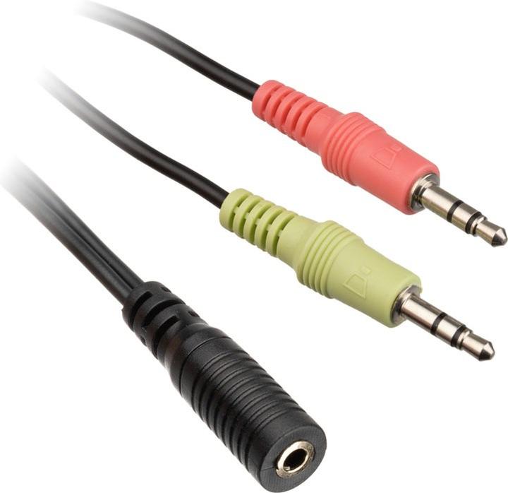 Actual product image InLine Audio headset adapter cable (0.15 m, Cinch)