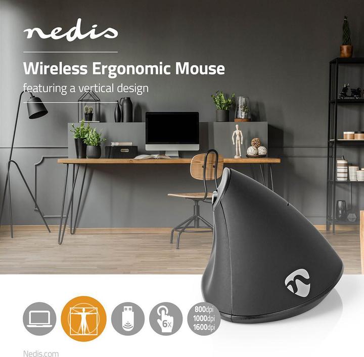 Actual product image Nedis Wireless ergonomic mouse (Wireless)