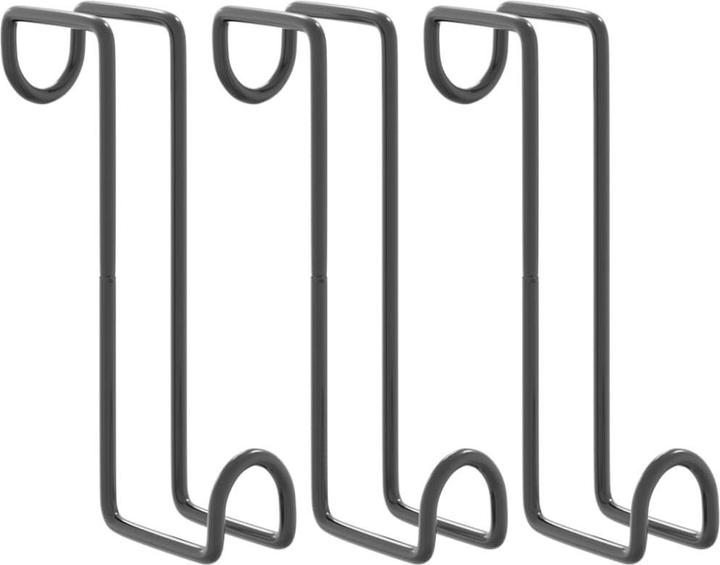 Produktbild VidaXL Trensenhalter 3Stk. Zaumhaken Trensenaufhänger Trensenhaken Schwarz Stahl