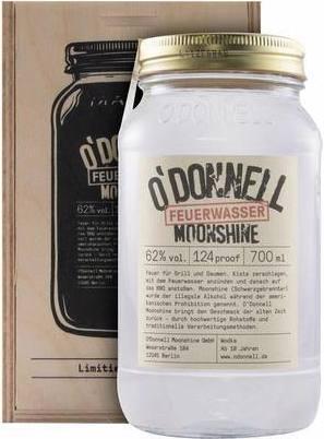 Actual product image O'Donnell Moonshine FIREWATER Limited Grilled Edition in wooden box (Moonshine Whisky)