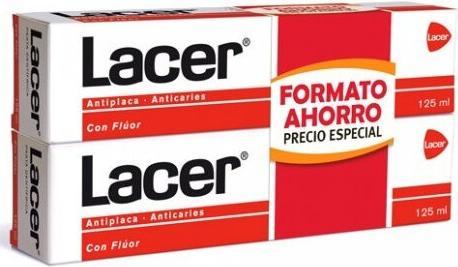 Actual product image Lacer Toothpaste Antiplaque Anticaries 2x125ml (250 ml)