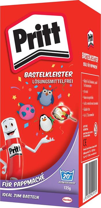 Produktbild Pritt Bastelkleister für Pappmache, Pulverform, 125 g zum Basteln & Modellieren mit Pappmaché, lösemittel