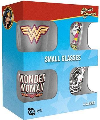 Actual product image GB Eye Wonder Woman Shotglass 4-Pack 60's Pop (0.20 dl, 4 x, Shot glass)