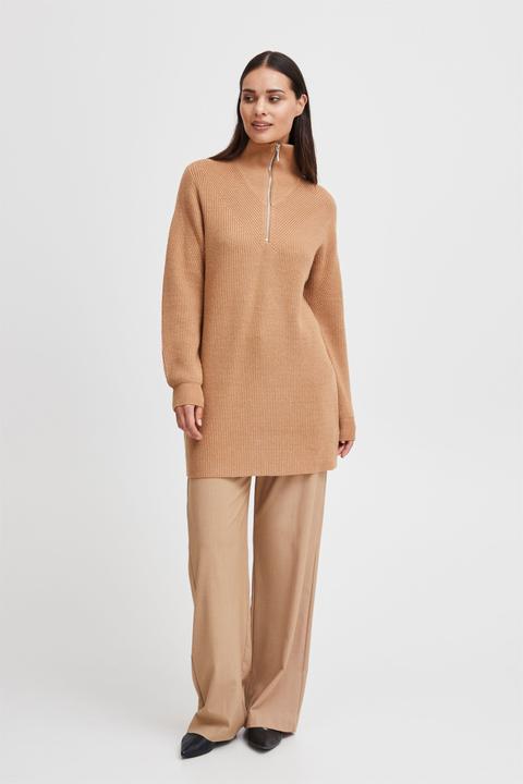 Actual product image B.young BYMILO HAFLZIP TUNIC - 20813523 (L)