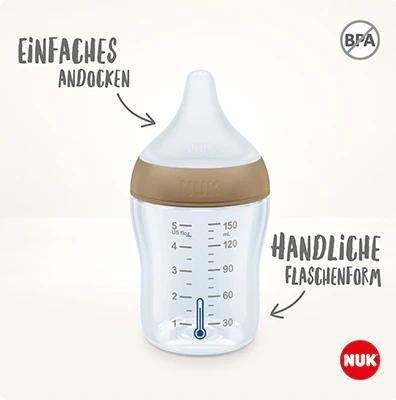 Produktbild NUK Babyflaschen 4-tlg. Starter-Set Perfect Match - 3x PP-Flasche (150 (150 ml)
