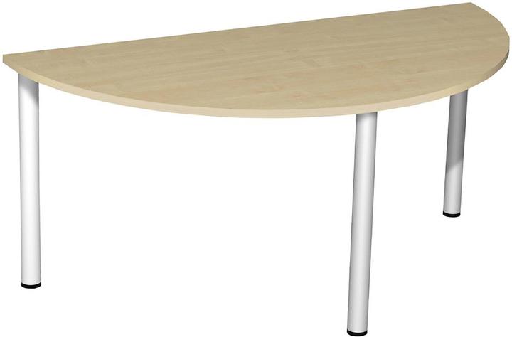 Produktbild Geramöbel Konferenztisch Halbkreis 1600x800 Ahorn/Sliber (1600 x 800 x 720 mm)