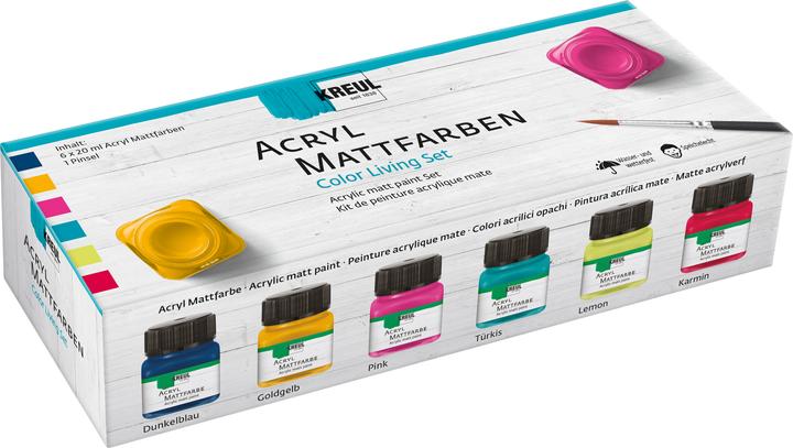 Actual product image Kreul Acrylic Matte Paint Set (Colored, 20 ml)
