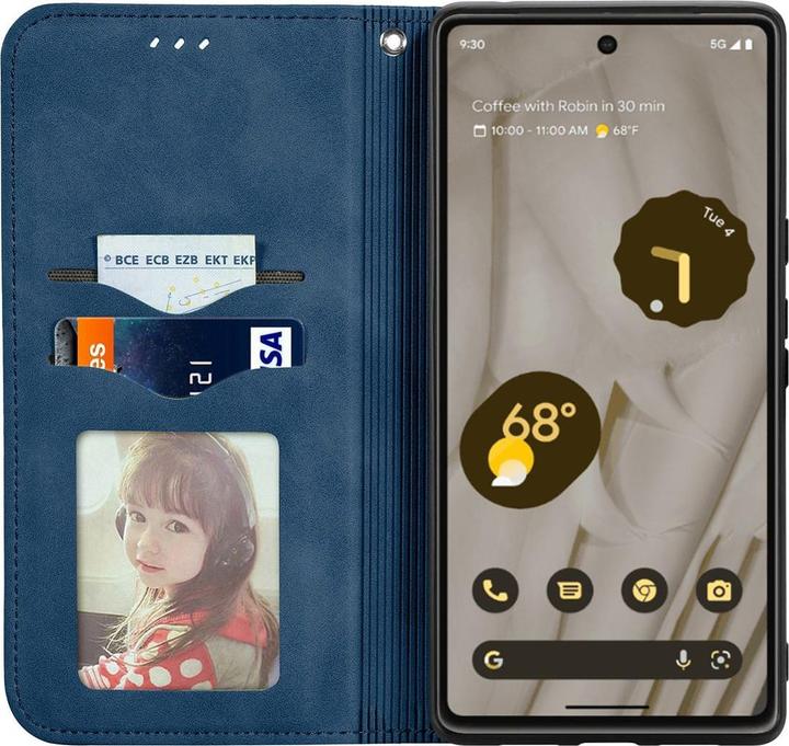 Actual product image König Design Case Mobile Protection for Google Pixel 7A Case Cover Flip Pocket Wallet Cases New (Google Pixel 7a)