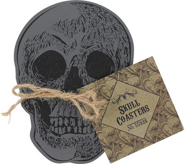 Image du produit Universal Textiles Dessous de verre tête de mort (4 pcs) (4 x, Dessous de verre)