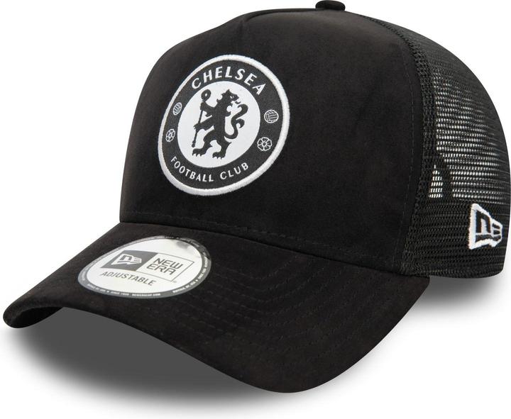 Produktbild New Era A-Frame Mesh Trucker Cap - SUEDE FC Chelsea schwarz