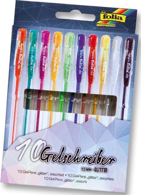 Produktbild Folia Gelschreiber glitter (Mehrfarbig, 10 x)