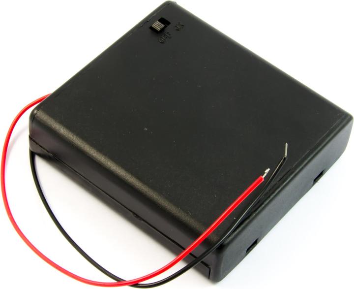 Actual product image Purecrea Battery compartment / battery holder 4xAA with connection cable and switch