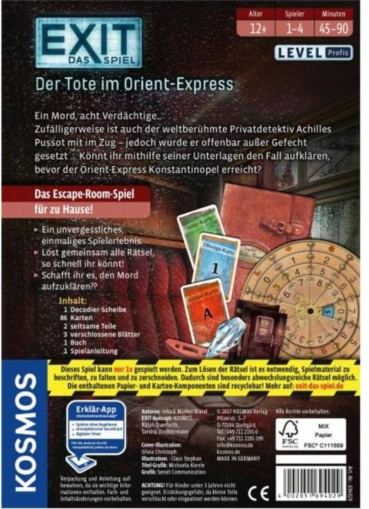 Actual product image Kosmos Exit - The Dead Man on the Orient Express (German)