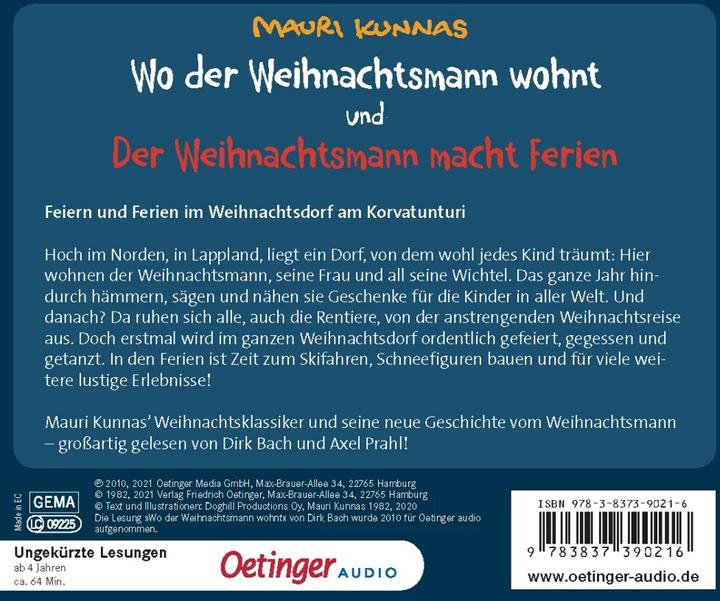Produktbild Wo der Weihnachtsmann wohnt und Der Weihnachtsmann macht Ferien (Mauri Kunnas, Deutsch)