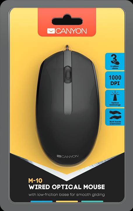 Produktbild Canyon Optical mouse with cable M-10, Black (Kabelgebunden)