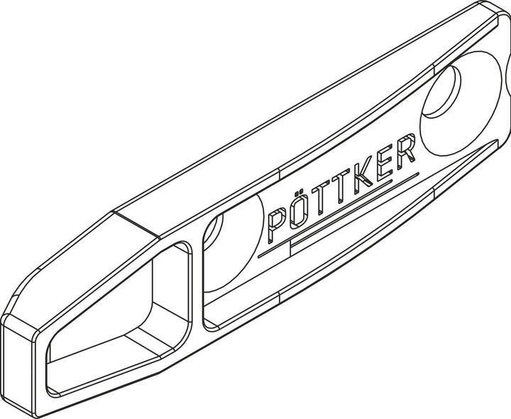 Pöttker Ausgleichssicherung Alu 77 Frontslide Kunststoff silber