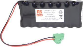 Image du produit Rs Pro MGN0940 Batterie AA NiCd, 9.6V / 700mAh, Connecteur enfichable (1 pcs, AA, 700 mAh)