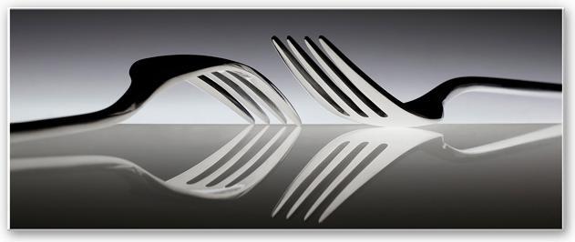 Produktbild Trenddeko De Kogel - Silverware Reflection - Panorama (40 x 100 cm)