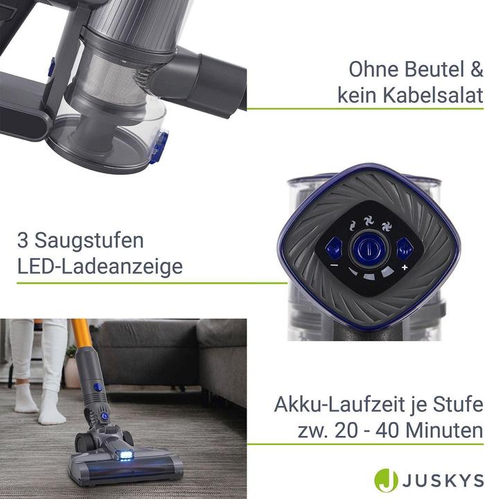 Actual product image Juskys Cordless hoover VC2101