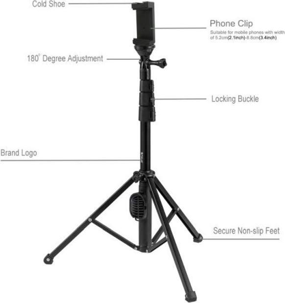 Actual product image Puluz Selfie Stick Tripod