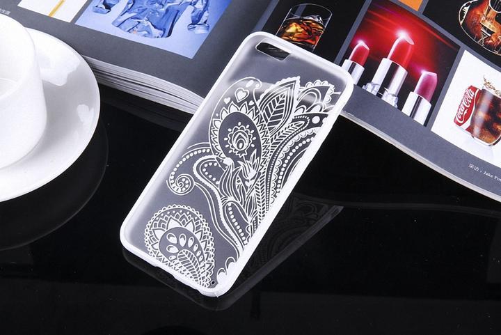 Produktbild König Design Apple iPhone 7 Plus Handy Hülle Mandala Case Schutzhülle Motiv Blüte Weiss Neu (Apple iPhone 7 Plus)